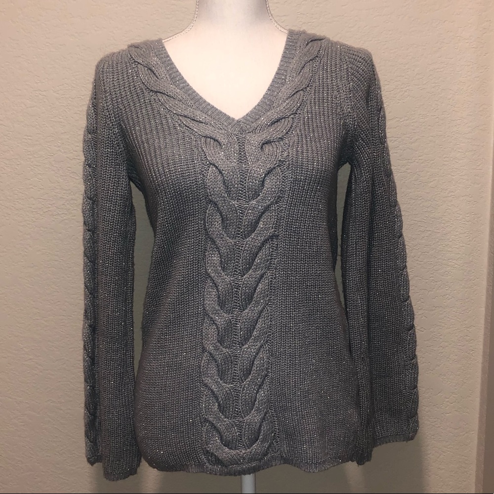 Westport Gray Sparkly Sweater